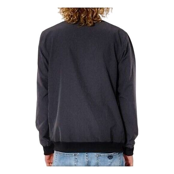 Rip Curl Men's Elite Anti-Series Crew Jacket Size Large Black Grey Windbreaker - Picture 2 of 8